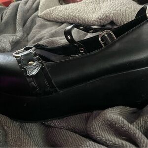 Black Women's Platform Mary Janes